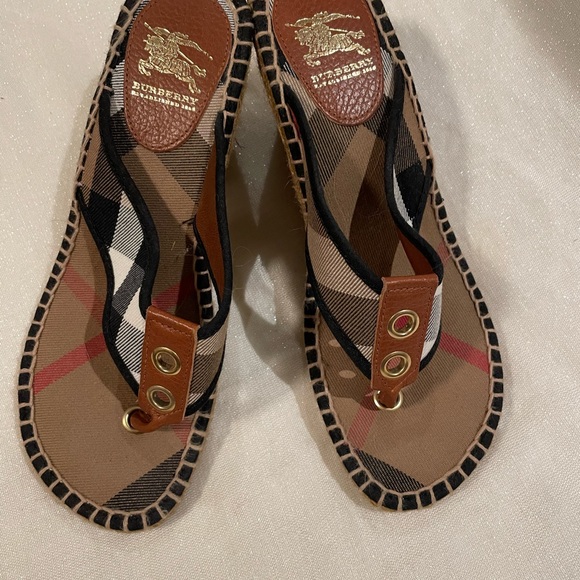 Burberry Leather Textile Espadrille - Picture 2 of 6